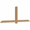 Ekena Millwork Eugene Smooth Timber Gable Bracket, Western Red Cedar, 84"W x 31"H x 3 1/2"D x 3 1/2"F, 9/12 Pitch GBW084X31X0404EUG00SWR - alternate 2